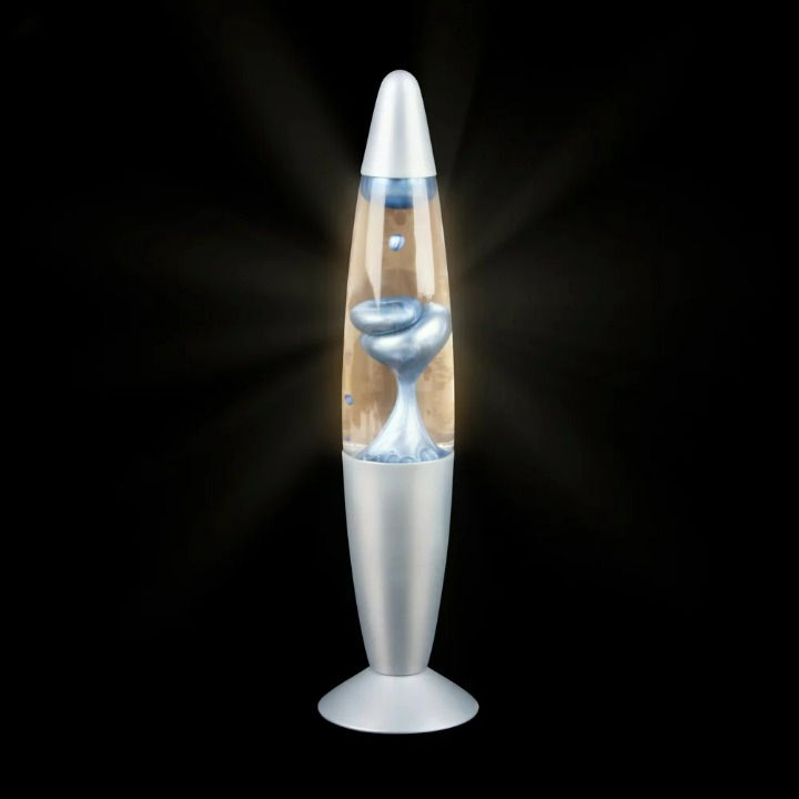 13.5" Blue Metallic Wax Motion Lamp