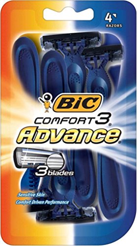 Bic Comfort 3 Advance Disposable Razor, 4 each (Value Pack of 12)