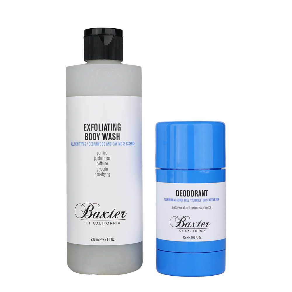 Baxter of California Exfoliating Body Wash & Deodorant Bundle
