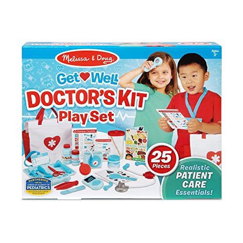 Melissa & Doug Get Well Doctor’s Kit Play Set – 25 Toy Pieces
