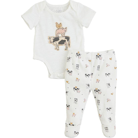 Mud Pie Farm Friends Crawler Set