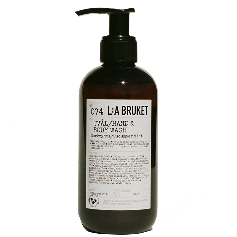 No. 074 Cucumber and Mint Hand & Body Wash Liquid Soap by L:A Bruket Body Wash L:A Bruket 450 ml