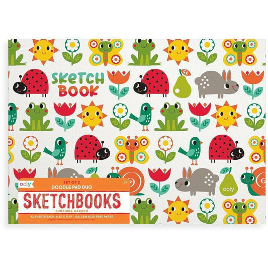 Ooly Doodle Pad Duo Sketchbooks - Sunshine Garden