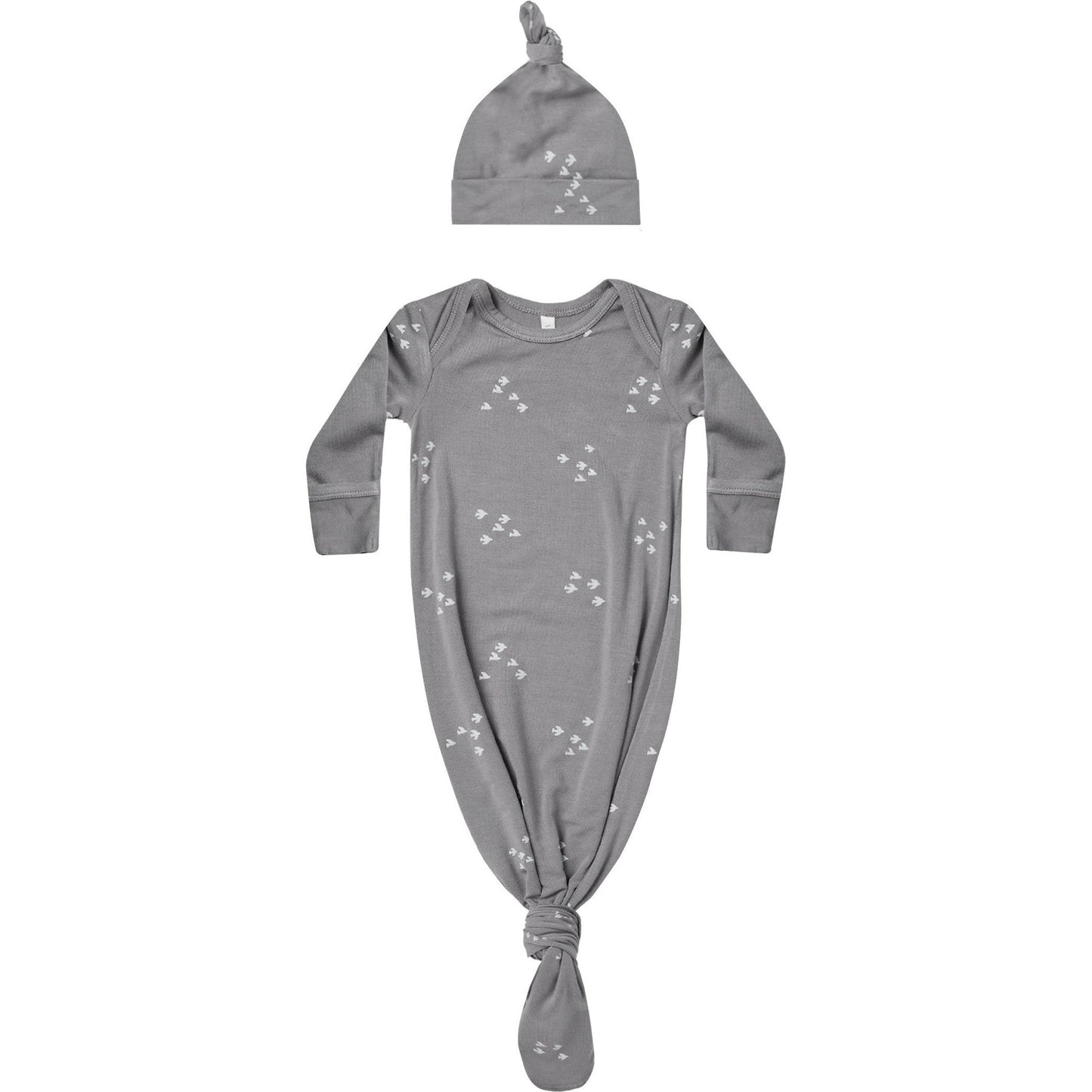 Quincy Mae Knotted Baby Gown + Hat Set | Flock