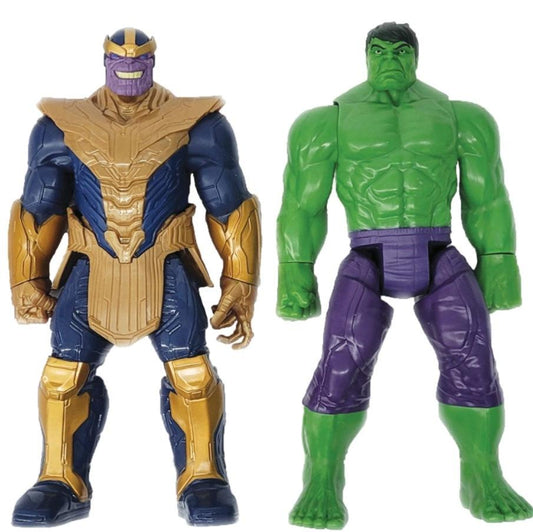 Avengers Marvel Endgame Titan Hero Series Deluxe Figures 12": Hulk and Thanos