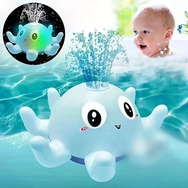 Automatic Induction Water Spray Small Octopus with Light Music Play