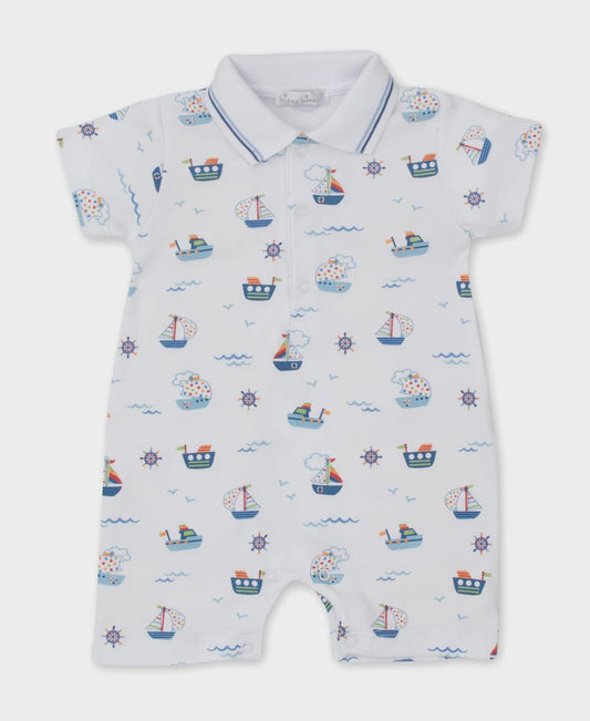 Boats At Sea Short Playsuit