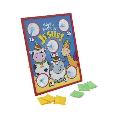 Happy Birthday Jesus Bean Bag Toss Game Set
